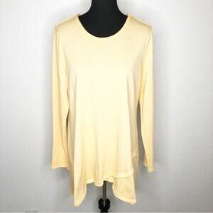 Soft Surroundings Palisades Pullover peach sorbet layer knit tunic top Large NWT